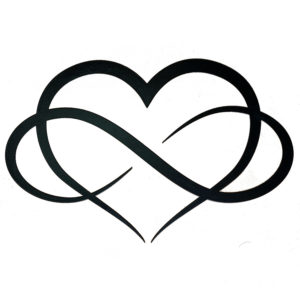 infinity-heart-metal-sign